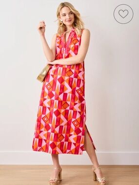 NWT Printfresh Ocean View Long Tunic Dress in Underwater Mosaic